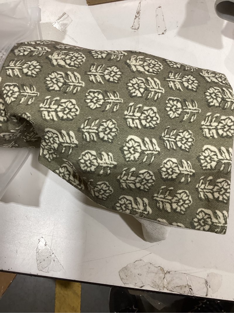 Condition photo showing New/Like New for Foindtower Set of 2 Decorative Vintage Floral Print Throw Pillow Covers Neutral Modern Farmhouse Cushion Covers Boho Home Decor for Sofa Couch Chair Bedroom Living Room,22×22 Inch,Sage Green 22" x 22" (Pack of 2) Mosstone