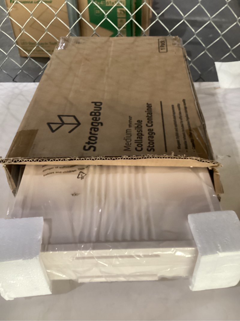 1 pack stackable storage bins with lids 8.8 gal - collapsible storage bins open front & top home off