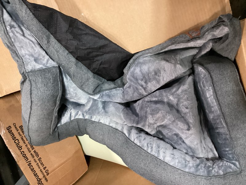Condition photo showing As Is for KSIIA Washable Dog Bed XL Senior Dog, Orthopedic Warm Soft Pet Sofa Waterproof Pet Couch with Sides, Non-Slip and Egg-Crate Foam Extra Large Beds with Removable Cover, 41x27Inch, Dark Grey Dark Grey 41.0"L x 27.0"W x 6.5"Th