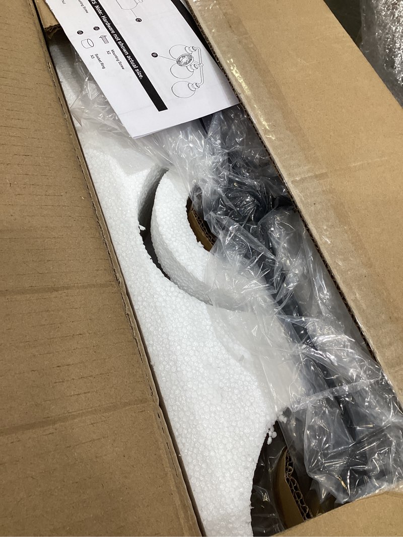 Condition photo showing Good Condition for Black and Gold 3-Light Bathroom Vanity Fixture with Clear Glass Shades Modern Wall Lamp Suitable for Bathrooms, Dressing Rooms BlackGold 3 lights