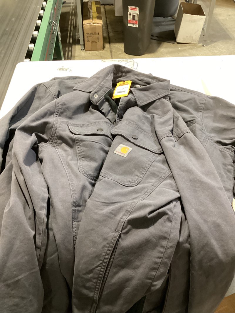 Condition photo showing Good Condition for Carhartt Men's Gray Heavy weight Canvas Long sleeve Button-down shirt ( L )