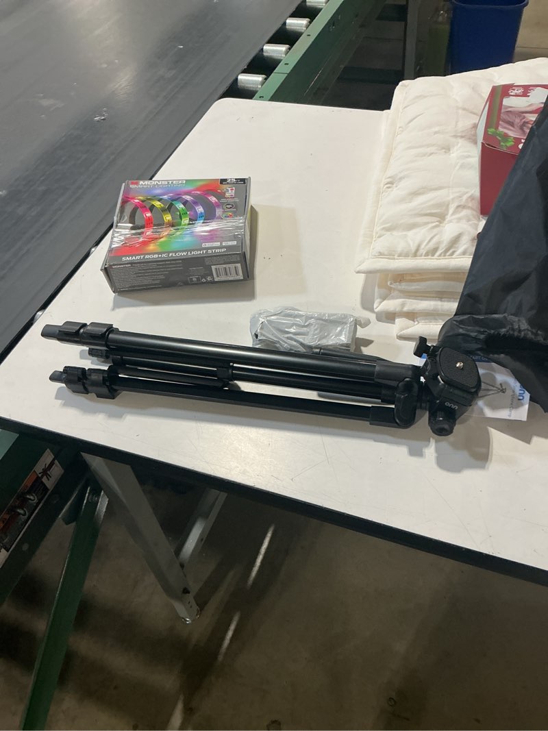 Condition photo showing Good Condition for onn 52" aluminum compact camera tripod adjustable height, light weight, mounts for slr|camera|smartphone|gopro