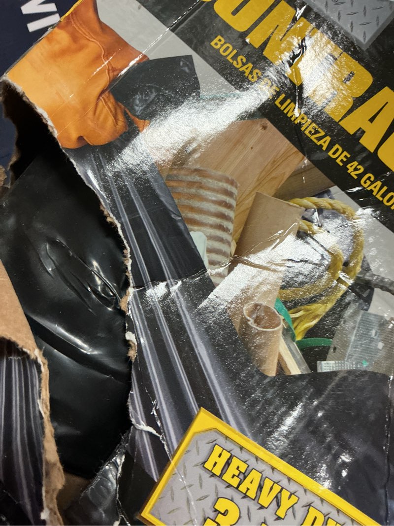 Condition photo showing Good Condition for contractor's choice contractor 42-gallons black outdoor plastic construction flap tie trash bag (24-count)