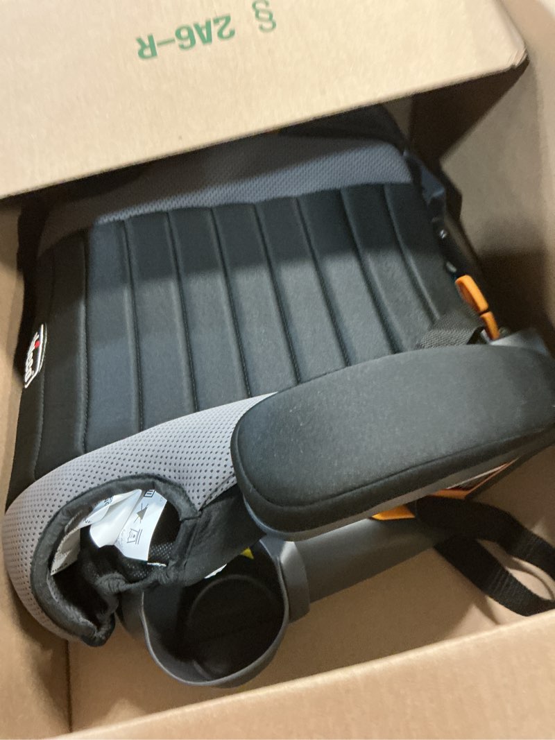 Condition photo showing Good Condition for Chicco GoFit Backless Booster Car Seat Without Latch Attachment, Travel Booster Seat for Car, Portable Car Booster Seat for Children 40-110 lbs. | Shark/Black/Grey GoFit Shark/Black/Grey