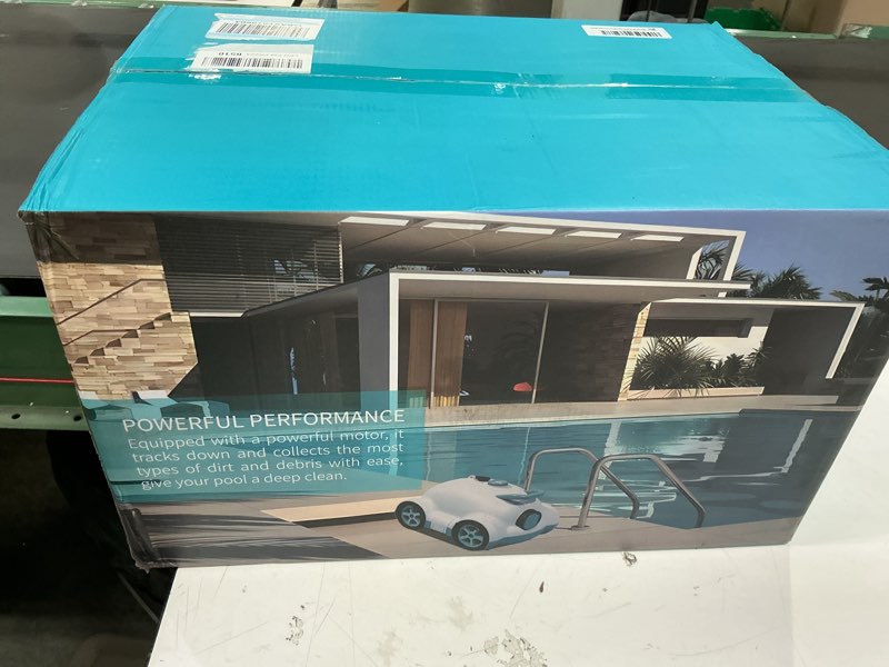 Condition photo showing New/Like New for Cordless Robotic Pool Cleaner,Automatic Pool Vacuum Robot for In-Ground/Above Ground Pools,150 Min Runtime, IPX8 Waterproof, 2200 Sq Ft Coverage (Dark Grey)