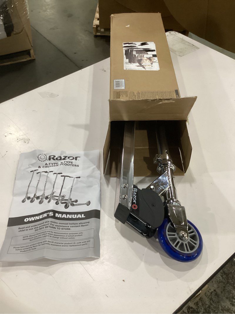 Condition photo showing Good Condition for razor a kick scooter for kids - lightweight, foldable, aluminum frame, and adjustable handlebars blue