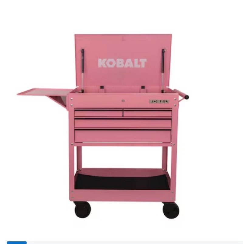 kobalt 35-in w x 37.5-in h steel rolling tool cabinet ( pink )