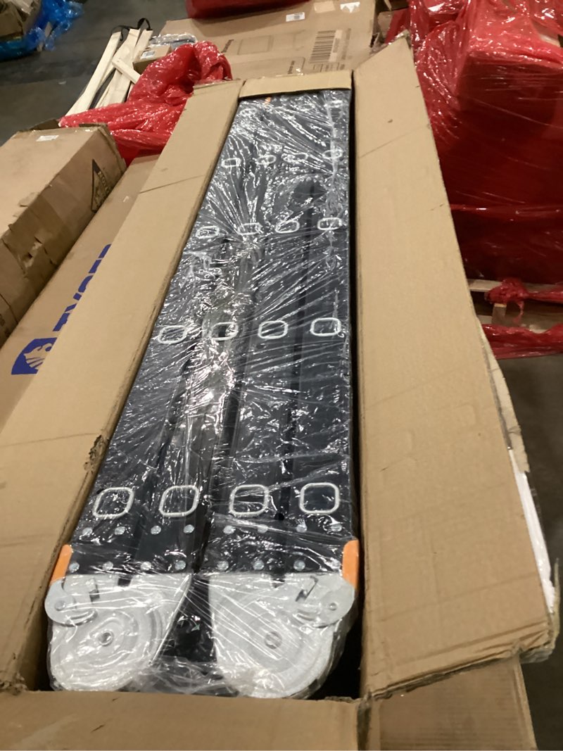 Condition photo showing New/Like New for VEVOR Multi-Purpose Folding Ladder, 7-in-1 Tall Extension Step Ladder, A Frame 5 Step Telescoping Ladder, 19ft Reach Height Heavy Duty Adjustable Ladder, 330 lbs Capacity for Home Outdoor Black 5 Step