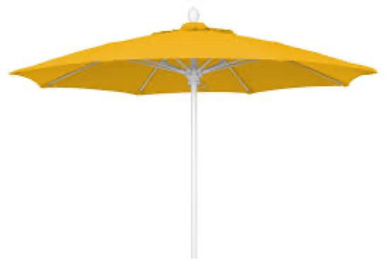 9 footpush up patio umbrella yellow
