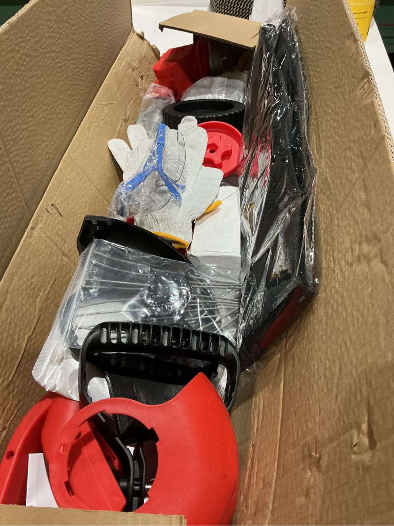 Condition photo showing Good Condition for 21v electric weed wacker cordless weed eater battery powered, lightweight no string trimmer battery operated with wheels&metal blades,4 in 1 grass trimmer/brush cutter/lawn edger/mower for garden yard