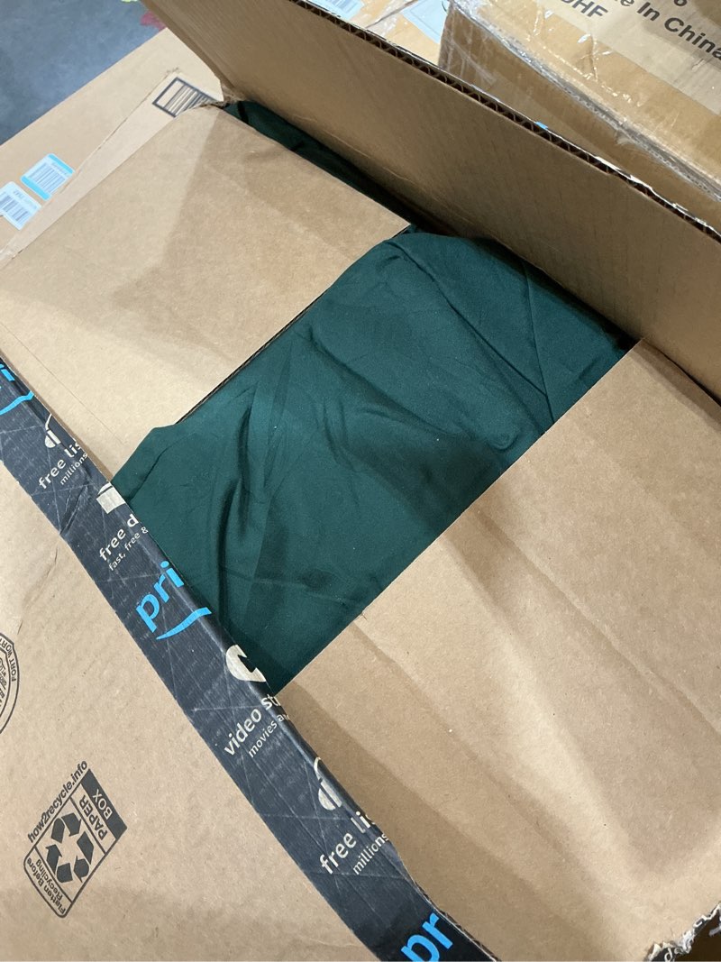 Condition photo showing As Is for pintuck bed in a bag, 7 pieces king size comforter set emerald green, pinch pleat bed in a bag, soft all season bedding sets with comforter, flat sheet, fitted sheet and pillowcases & shams emerald green king