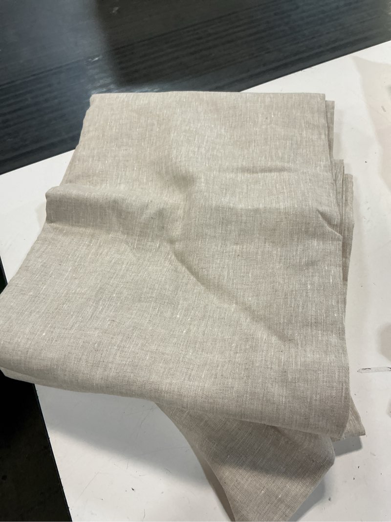 Condition photo showing Good Condition for european linen curtain, 48x96, flax single panel