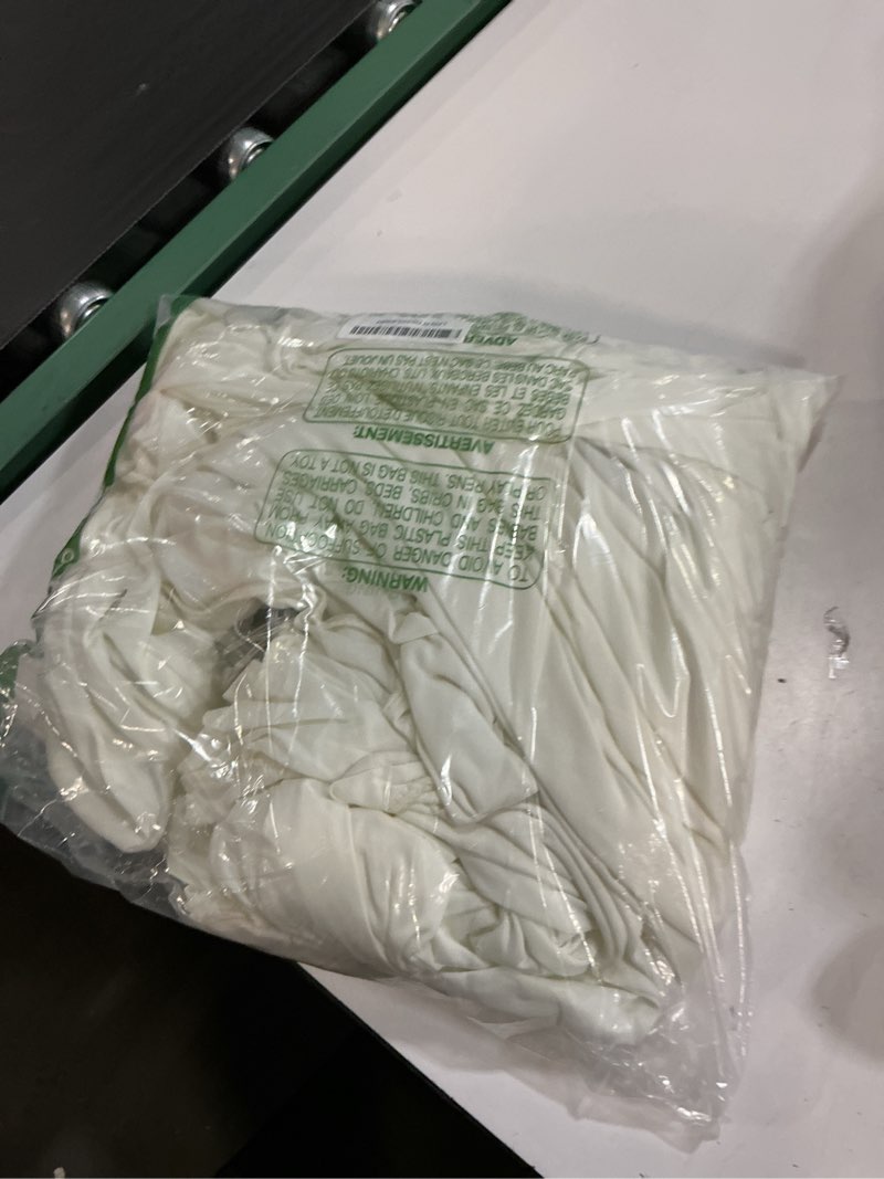 Condition photo showing As Is for wish care 10x10ft cream white backdrop curtains with lights string for parties wedding wrinkle free curtains soft fabric photo drapes for birthday baby shower photography background 5x10ft, 2 panels 5'(w) x 10'(h), 2 panels cream white