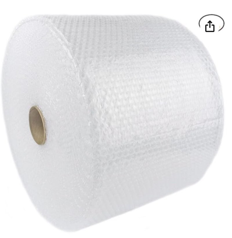 yens bubble wrap 700ft x 12" clear plastic, 3/16" small bubble, perforated every 12", 4 rolls x 175ft each, made in usa