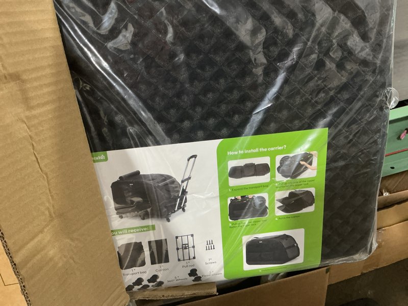 Condition photo showing New/Like New for (Similar) Pecute Cat Backpack Carrier XL, Expandable Pet Backpack for Cats & Small Dogs Up to 15lbs, with 4-Side Breathable Mesh, Multi-Entry & Lockable Zippers for Travel, Hiking, Camping - Hands Free, Black Black XL-Mesh Window