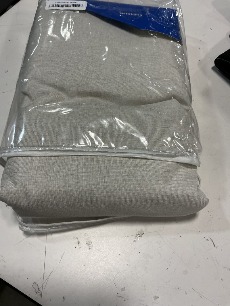 Condition photo showing Good Condition for MIULEE Pinch Pleated Curtains Blackout 84 Inch Long, Bedroom Linen Pleat Curtains with Hooks Thermal Insulated Noise Reducing Window Drapes for Living Room Track, 2 Panels Set, Ivory Cream Birch