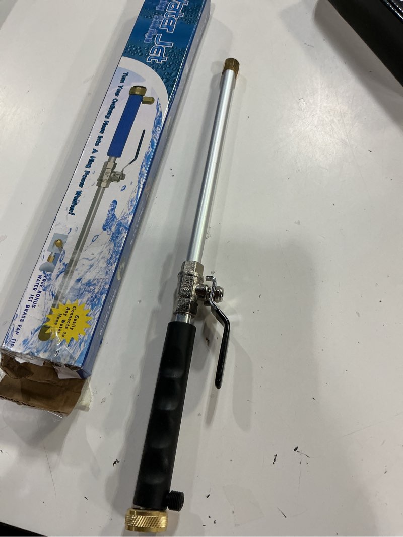 Condition photo showing Good Condition for (color blue)upgraded jet nozzle for garden hose power washer wand hydro jet high pressure washer tools with 2 different nozzles and hose quick connectors black 18.0 inches