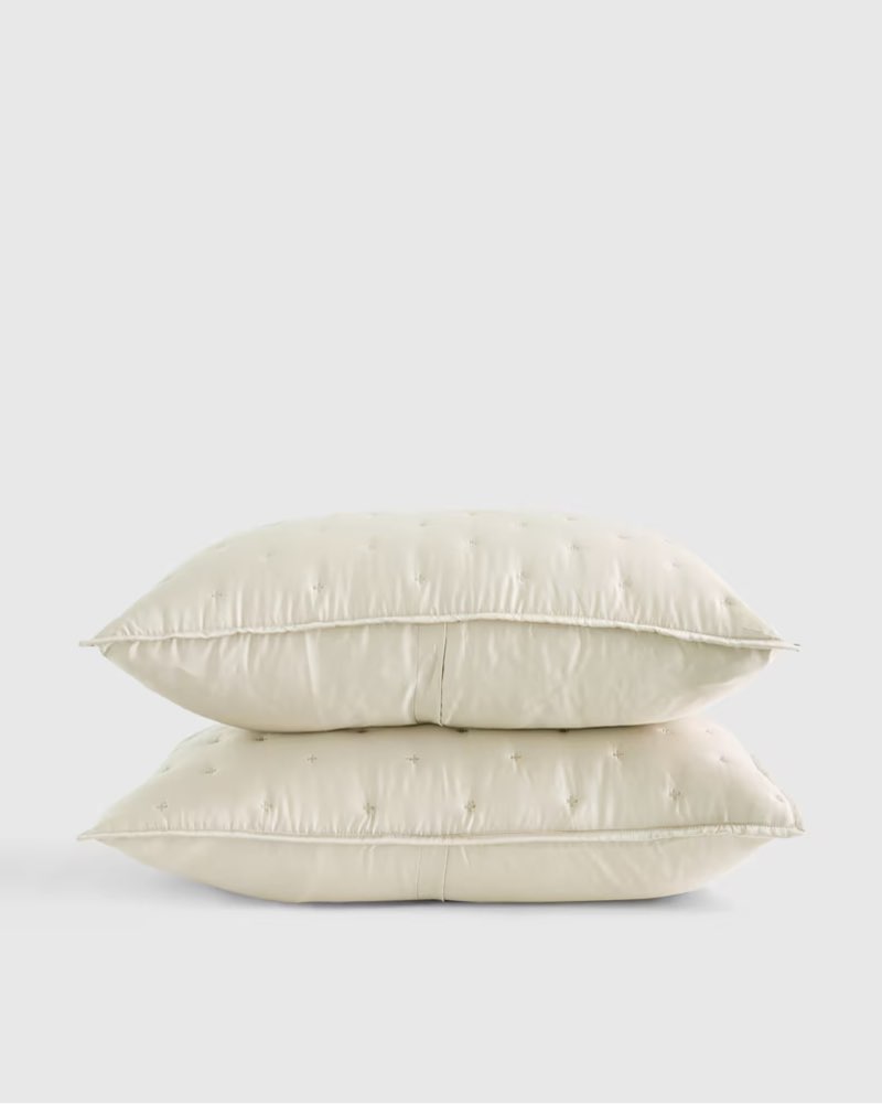quince bamboo dream quilted sham set 2 pieces 