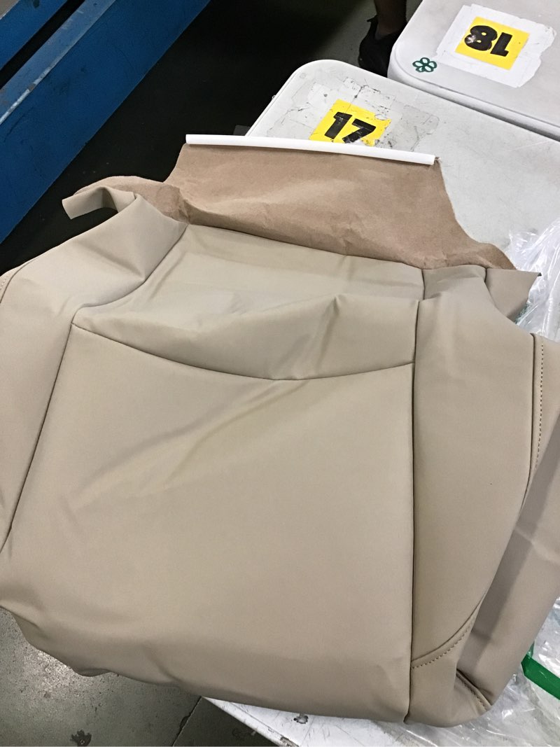 Condition photo showing As Is for Driver Bottom Perforated Leather Seat Cover Tan Replacement for Lexus RX 330 RX 400 Front 2004-2009