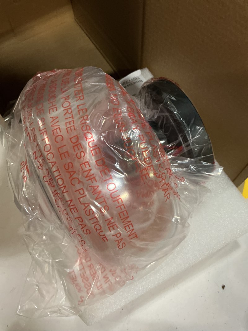 Condition photo showing New/Like New for allen + roth hodges 8-in matte black indoor 1 -light semi-flush mount light with clear glass