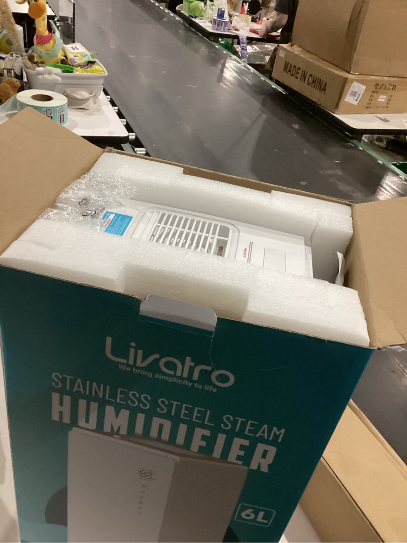 Condition photo showing Good Condition for 6L Stainless Steel Warm Mist Humidifier with Easy Clean and Warm Steam Function, Healthy Air Mist Humidifiers for Bedroom Living Room, with Sleep Mode and Auto-off Setting