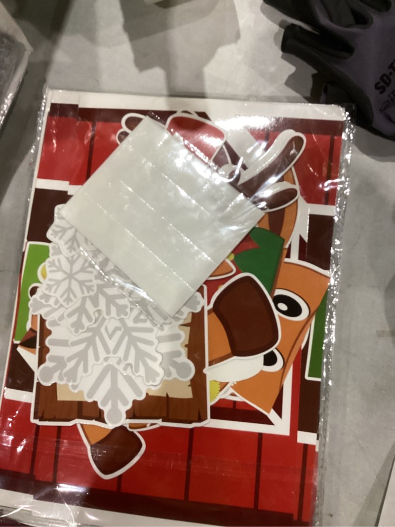 Condition photo showing New/Like New for Winter Deer Bulletin Board Decorations Set Christmas Reindeer Stable Elk Cutouts Chalkboard Decor Xmas Bulb Paper Cutting with Borders for Door Wall School Classroom Winter Holiday Party Supplies