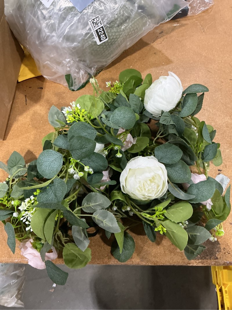 Condition photo showing Good Condition for teldrassil 4pcs(26 ft) artificial rose vine fake flower garland fake silk rose hanging vine for wedding party background arch garden background decoration (blue)