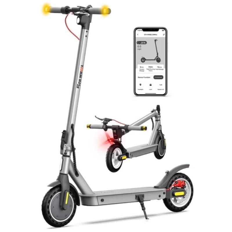 5TH WHEEL W09S 350W Electric Scooter with Turn Signal, 8.5” Solid Tires, 18mph & 20Miles Range, Folding Commuting E-Scooter for Adults with APP Control, UL 2272