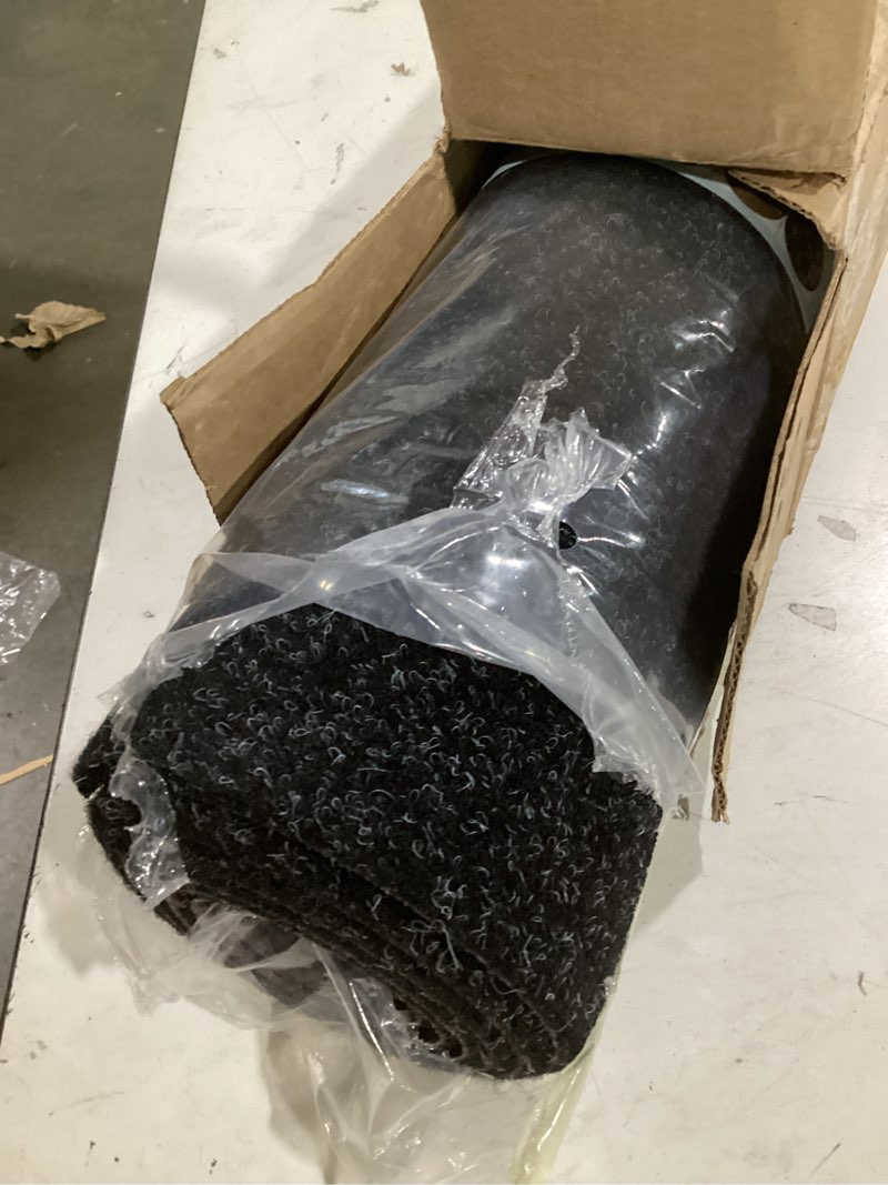 Condition photo showing Good Condition for runner rug 2 ft x 6 ft carpet runners, indoor/outdoor hallway kitchen entryway bedroom area rugs with non-slip rubber backing, garage mat, black, custom black 2 ft x 6 ft
