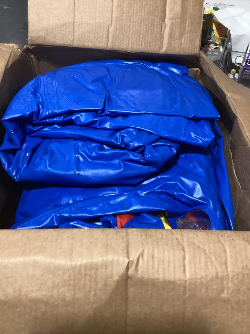 Condition photo showing Good Condition for Intex Inflatable Colorful Jump-O-Lene Castle Bounce House, for 2 Kids Ages 3-6 - Large Blow-Up Indoor Outdoor Children's Bouncer Jumper Playhouse