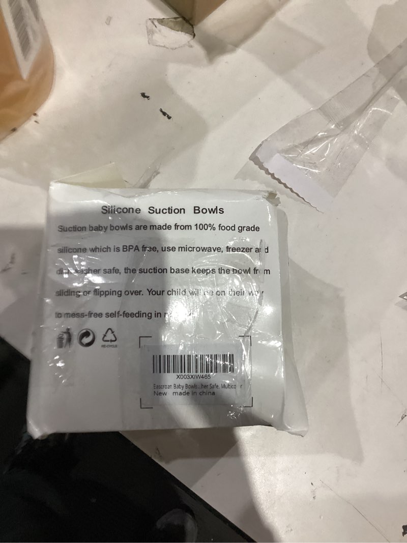 Condition photo showing Good Condition for eascrozn baby bowls with suction, 3 pack baby led weaning supplies, soft silicone food bowl for babi