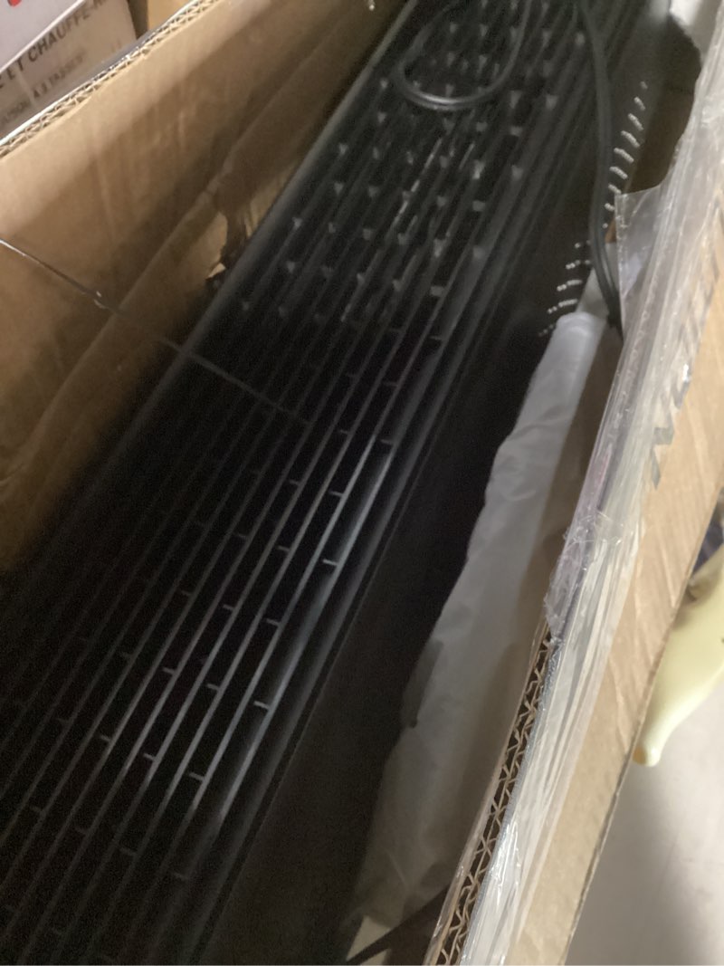 Condition photo showing As Is for dreo tower fan for bedroom, 90° oscillating standing floor fan with 28ft/s velocity, 25db quiet for sleep, dc motor, 9 speeds, 4 modes, 12h timer, voice & app & remote control