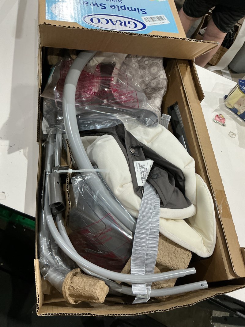 Condition photo showing Good Condition for graco simple sway baby swing, side?to?side sway, infant swing with 6 speeds, vibration, abbington