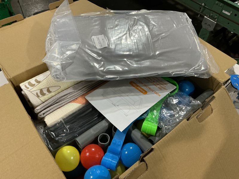 Condition photo showing Good Condition for hiaksedt baby playpen with mat and ocean balls small playpen for babies and toddlers 50 x 50 inch baby fence playards light grey + mat + ball 50"x50"