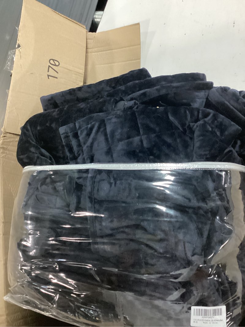 Condition photo showing As Is for similar quilt set oversized king size 120x128 luxurious velvet bedding sets with 2 pillow shams 20x36 3 pieces ultra soft quilted bedspread coverlet comforter for all season,black black super king-120x128