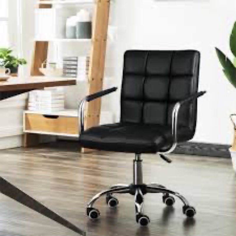 rawtenstall 360â° swivel height adjustable  ergonomic office chair with removable arms