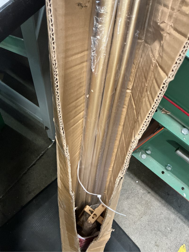 Condition photo showing Good Condition for 1 inch modern gold double curtain rod for windows - tension curtain rods 48 to 84 inchs with crystal finial and holdbacks-bhsrods home double window rods for living room & bedroom gold 48“-84”
