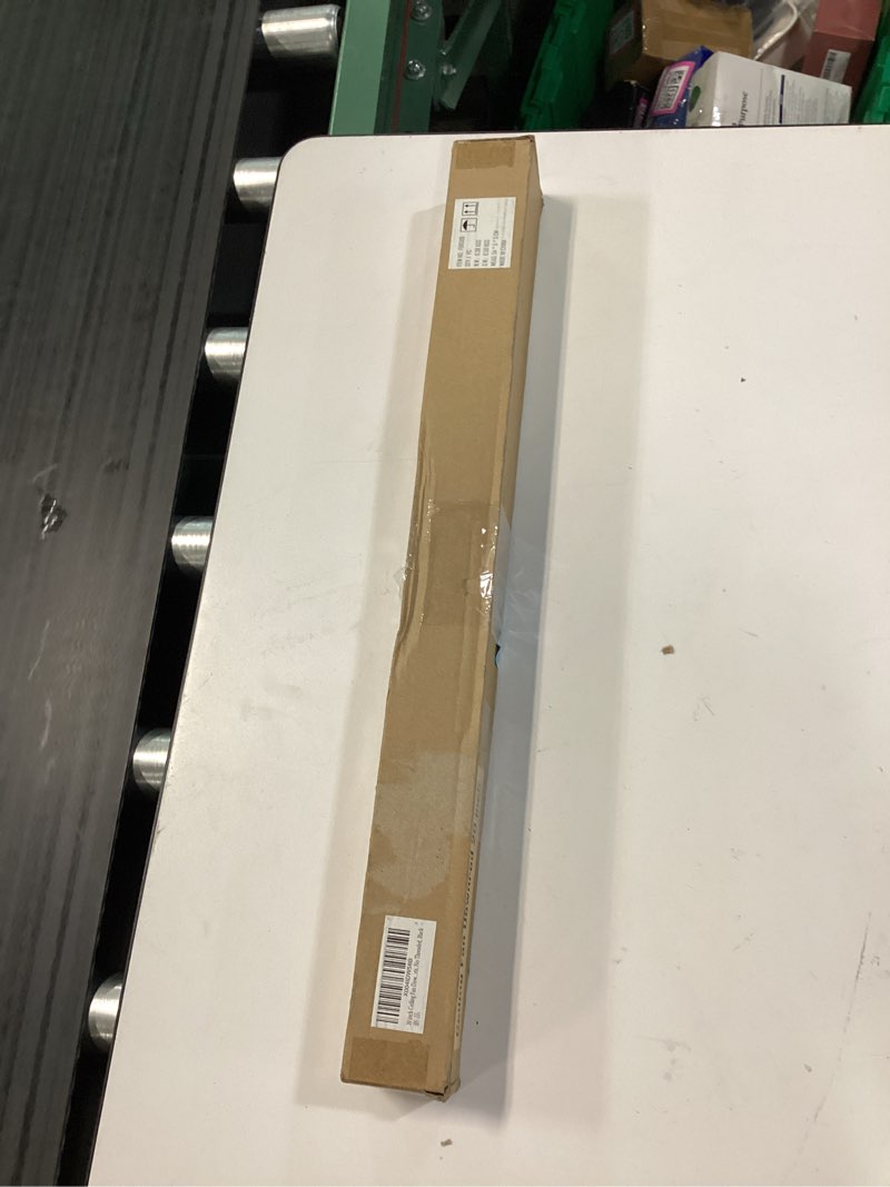 Condition photo showing New/Like New for 20 inch ceiling fan downrod, black downrod for ceiling fans with lights, extension downrod with wires, 1 inch outside diameter, ceiling fans and accessories replacement parts, no threaded, black