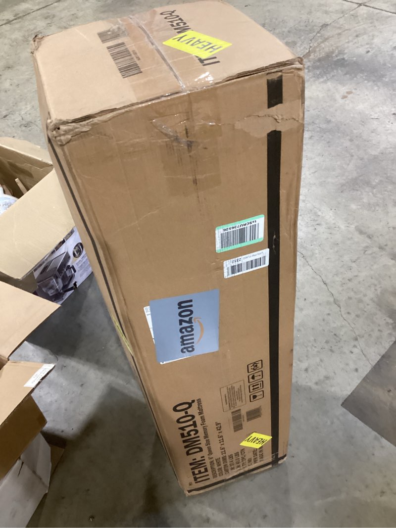 Condition photo showing New/Like New for memory foam mattress, gel-infused with high-density base, medium firm, certipur-us, washable cover, 6 inches, queen
