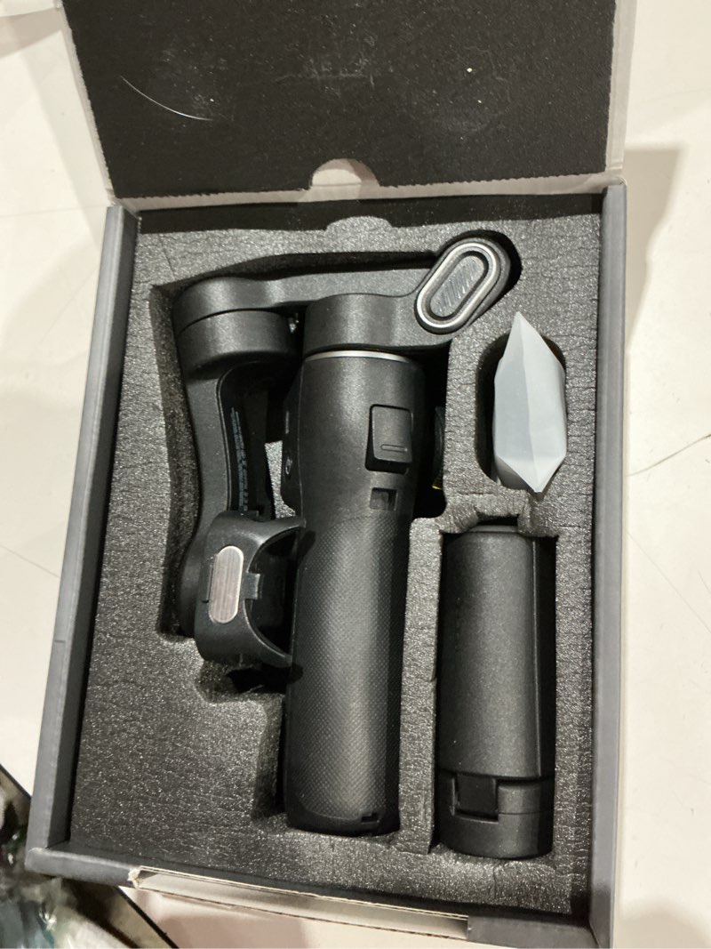 Condition photo showing As Is for hohem isteady x3 extendable  smartphone gimbal stabilizer foldabble phone vlog gimbal smart tracking built-in battery with magnetic led fill light mini tripod replacement for iphone