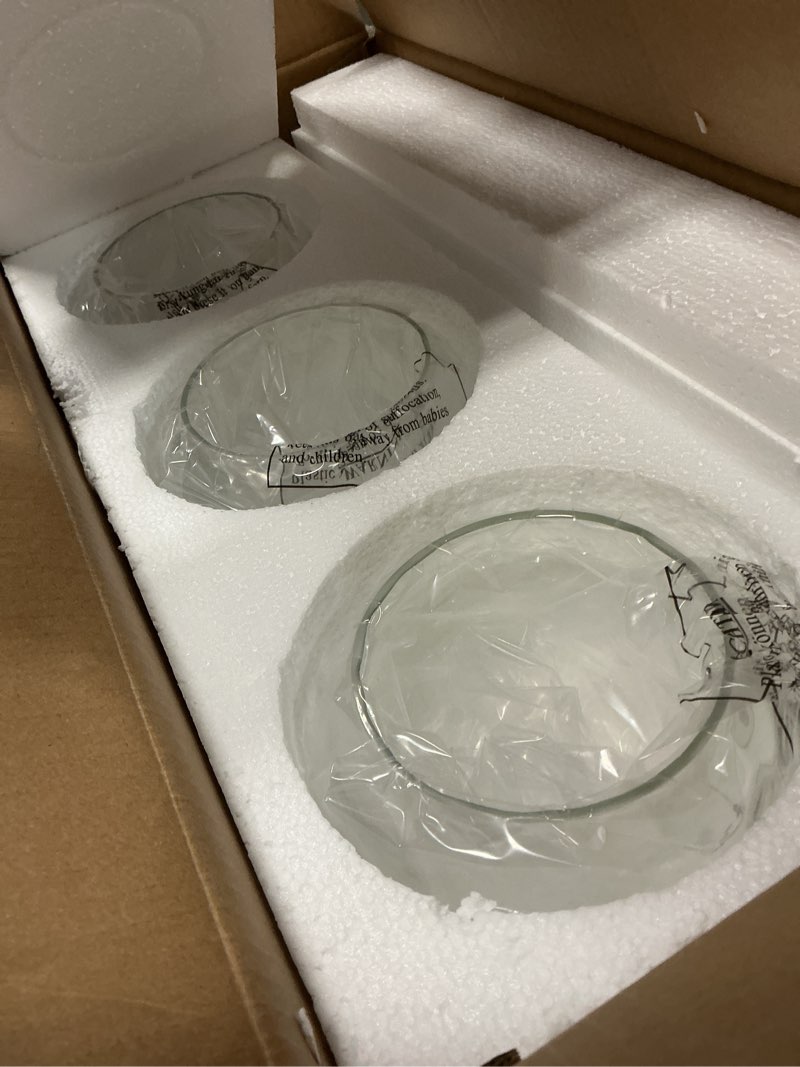 Condition photo showing Good Condition for VINLUZ 3 Pack H-Type Matte Black Track Lighting Pendant Industrial Kitchen Island Lighting with Round Ribbed Glass Shades, Hanging Chandelier for Dining Room Black 3-Track Light