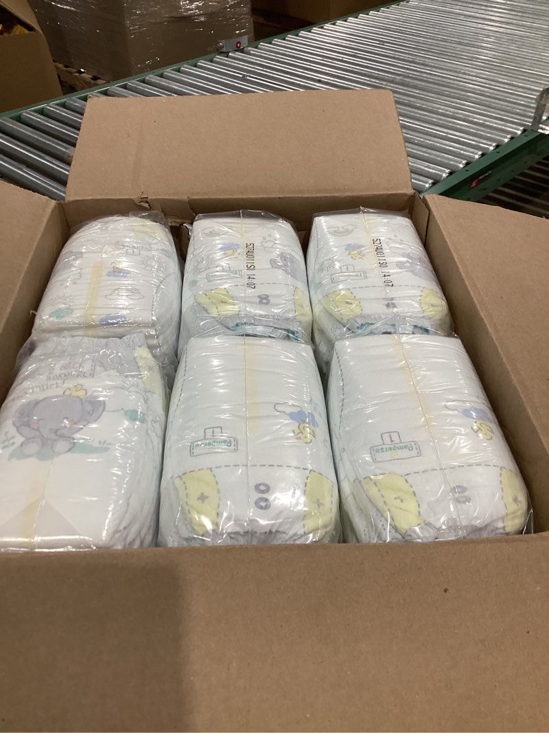 Condition photo showing New/Like New for Pampers Swaddlers Diapers, Size 1 (8-14 lbs), 198 Count, Absorbent, Keeps Baby Dry and Comfortable, Skin Safe Disposable Baby Diaper (Packaging May Vary)
