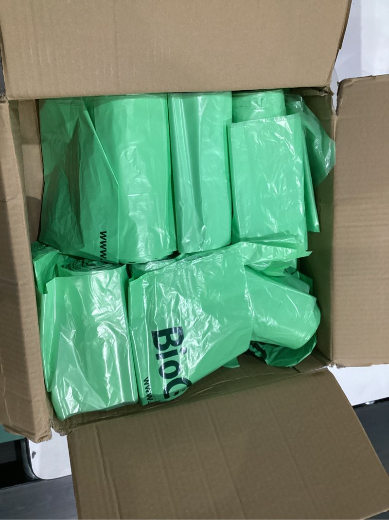 Condition photo showing As Is for Reli. Biodegradable 6-8 Gallon Trash Bags | 1000 Count Bulk | ASTM D6954 | Green | Eco-Friendly | Oxobiodegradable Under Certain Conditions (See Product Description)