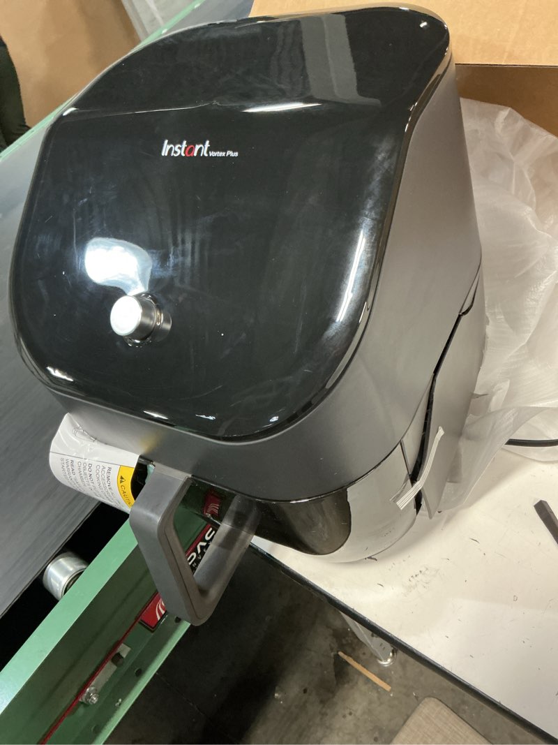 Condition photo showing As Is for Instant Pot Vortex Plus 6QT ClearCook Air Fryer, Clear Windows, Custom Program Options, 6-in-1 Functions, Crisps, Broils, Roasts, Dehydrates, Bakes, Reheats, from the Makers of Instant Pot, Black Vortex Plus 6 quarts