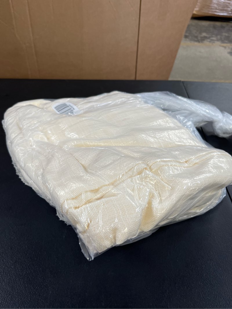 Condition photo showing Good Condition for cotton sheer curtain set (set of 2), 48x84, ivory