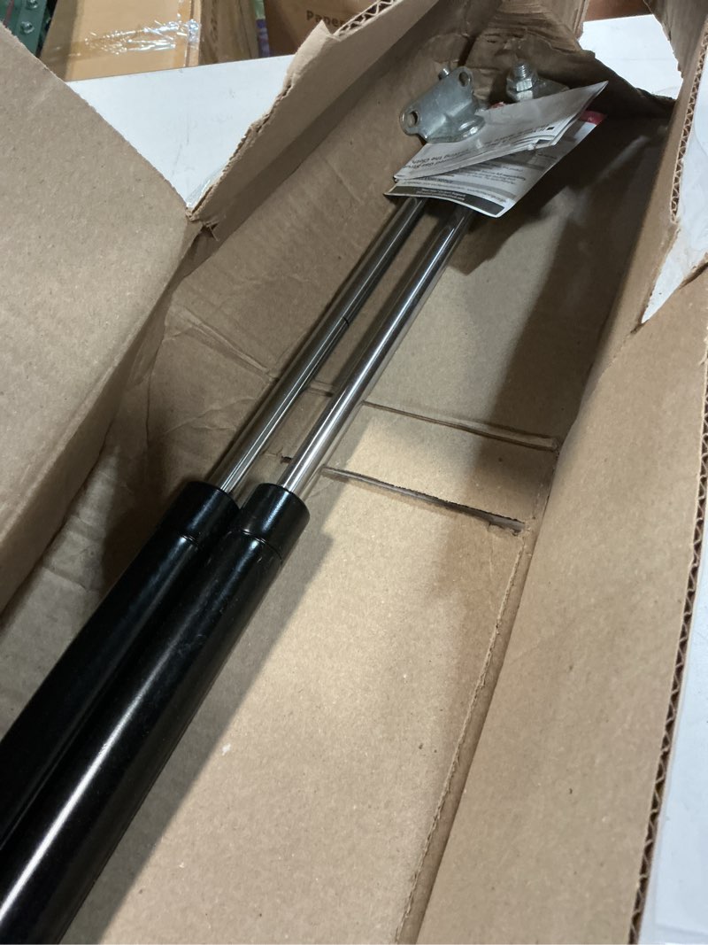 Condition photo showing Good Condition for vepagoo 28 inch gas struts 350lb/1557n shock with mounting brackets, lift supports for rv bed storage truck bed cover basement travel trailer heavy duty lid springs (fit 335lb-365lb lid), 2pcs (1pair) 28inch 350lb carbon steel
