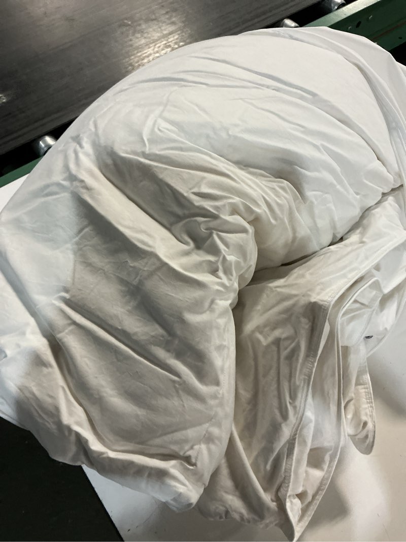 Condition photo showing As Is for lightweight premium down duvet insert, king/cal king, down