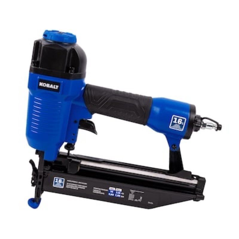 kobalt nailer 2-1/2-in 16 -gauge pneumatic straight finish nailer