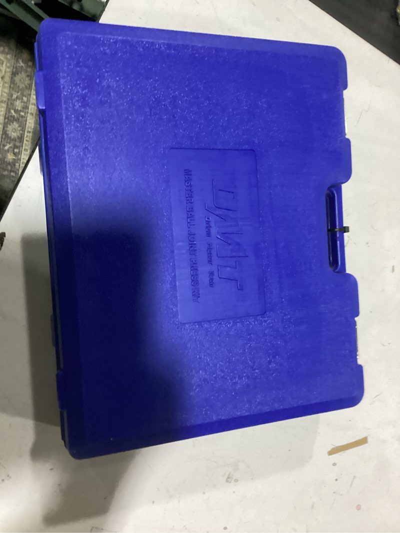 Condition photo showing As Is for orion motor tech ball joint press kit, 21-piece ball joint removal tool for installing and removing ball joints, u joints, and anchor pins, heavy duty ball joint press tool for 2wd and 4wd vehicles blue c-frame blue case