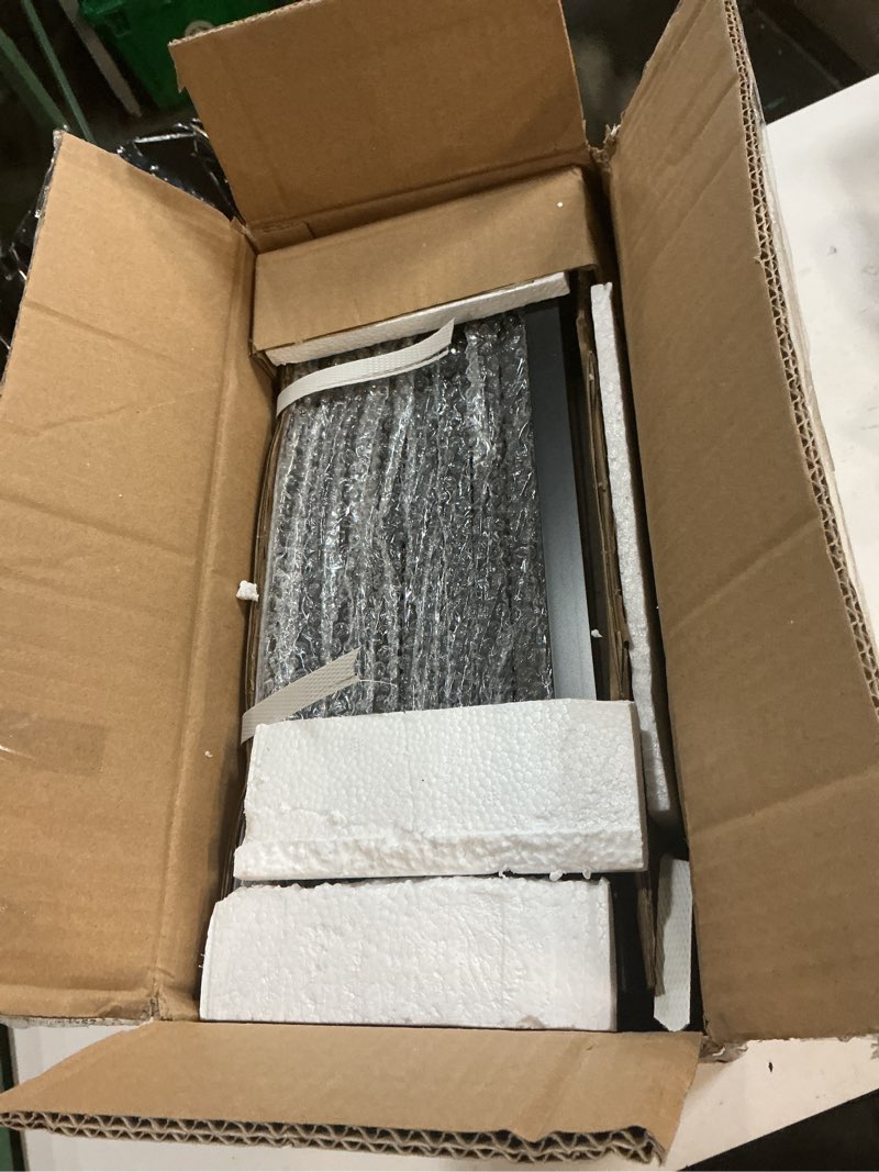 Condition photo showing New/Like New for gallery perfect 12x12 picture frames, 9 piece set with real glass cover for 8x8 photos with mat, picture frames collage wall decor for gallery wall, home decor, black